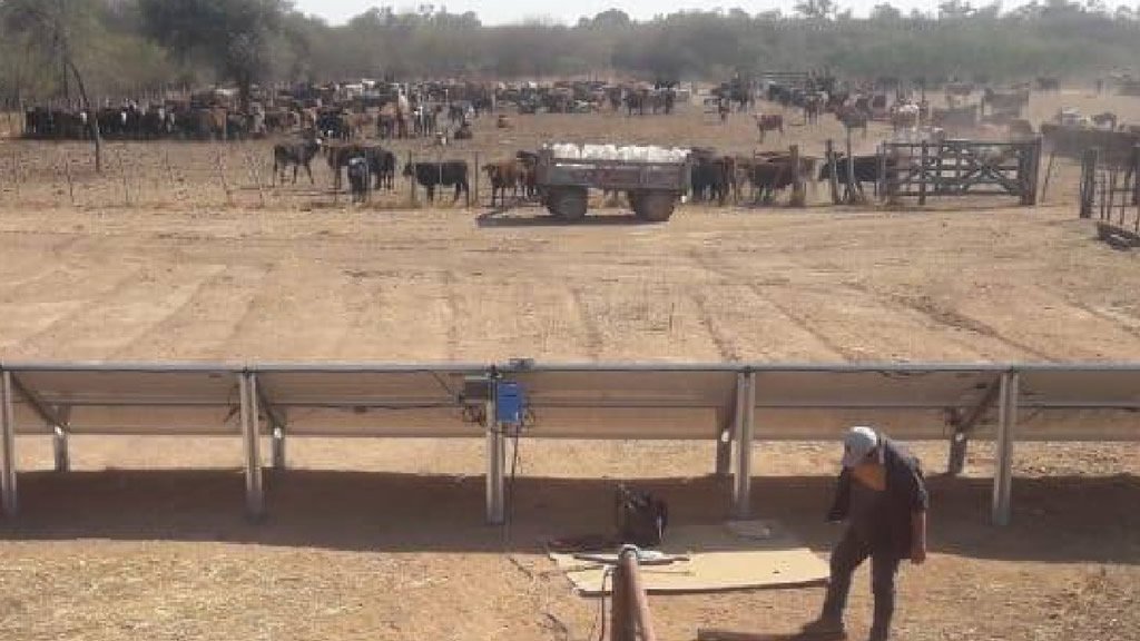 Sistema de bombeo solar instalado en Coronel Cornejo, Salta